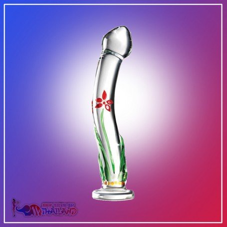 Flower Crystal Glass Dildo Sex Toy GD-004