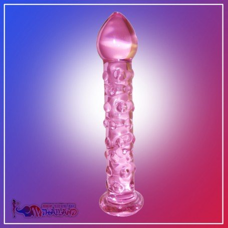 Dotted Purple Glass Dildo GD-006