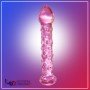 Dotted Purple Glass Dildo GD-006