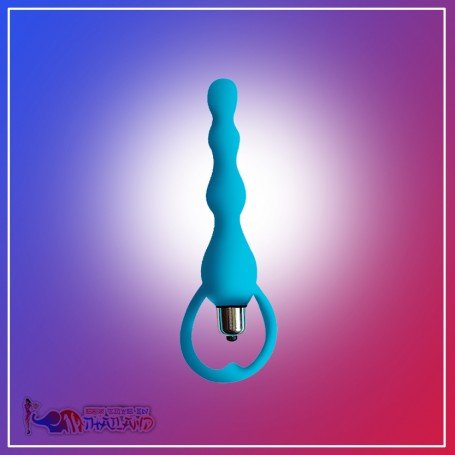 BLUE SILICONE ANAL VIBRATOR AD-029