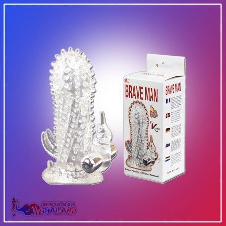 Sheath Rabbit Extender Penis with dots Brave Man PES-020