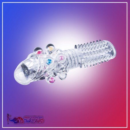 Male Cock Rings Penis Extension With Colourful Beads PES-022