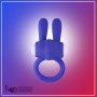 Kingfansion Mini Vibrating Rabbit Cock Ring (Blue) CR-017